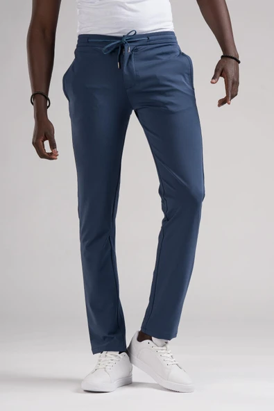 Paul Martin Slimfit Beli Lastikli Ve İplikli Full Likralı Yazlık Jogger Pantolon ürün görseli 1