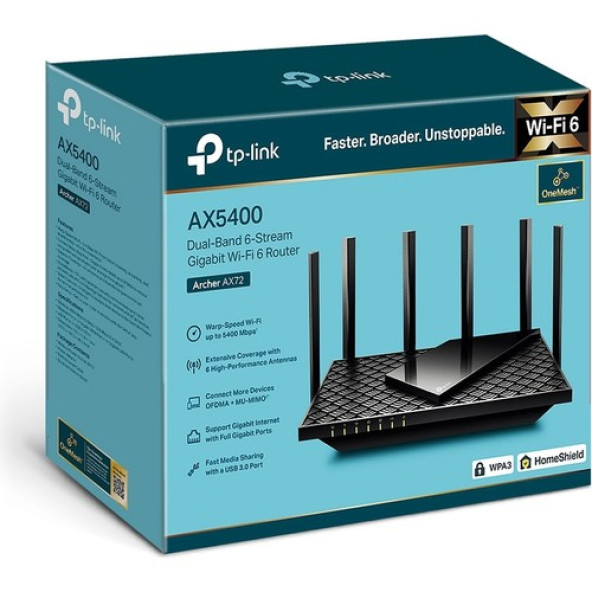 TP-Link Archer AX72 4 Port 5400 Mbps Router - Resim 3