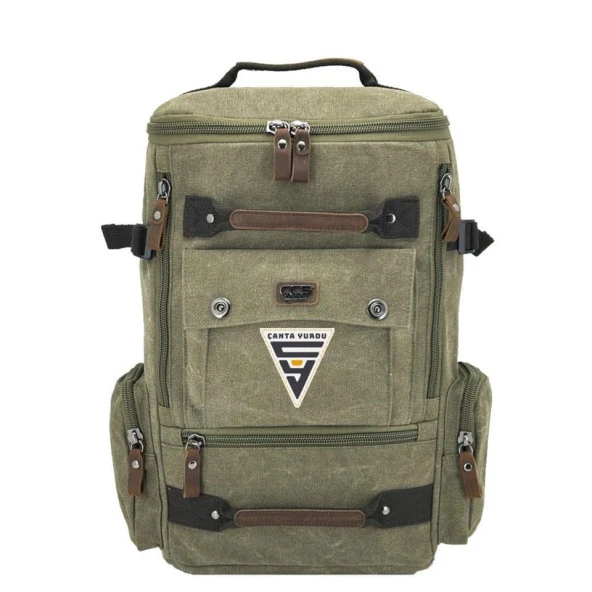 Ççs London 51564 XL Kanvas Sırt Çantası Haki ürün görseli 1