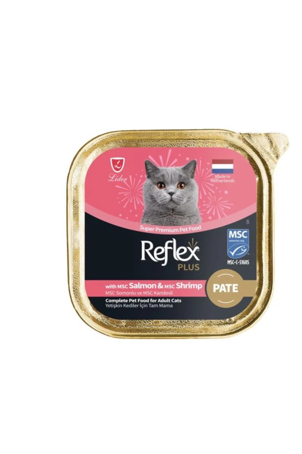 Reflex Plus Pate Somonlu Karidesli Kedi Konservesi 85 GR ürün görseli 1