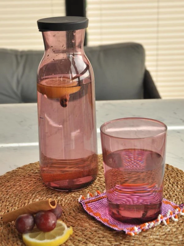 Sipahi Kapaklı Karaf Seti Mor 1250 Ml - Resim 2
