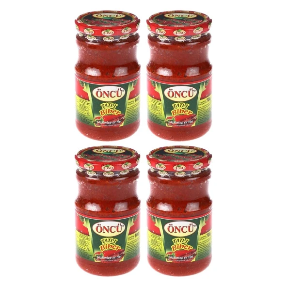 Öncü Biber Salçası Tatlı 700 gr Cam x 4 Adet ürün görseli 1