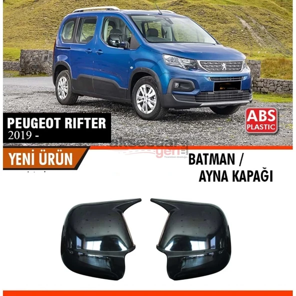 Peugeot Rifter 2019+ Uyumlu Yarasa Batman Ayna Kapağı Piano Black ürün görseli 1