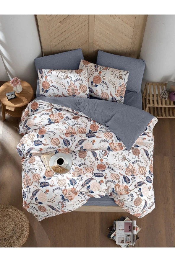 MyStory Home Lastikli Çarşaflı Çift Kişilik Nevresim Takımı ETRO ürün görseli 1