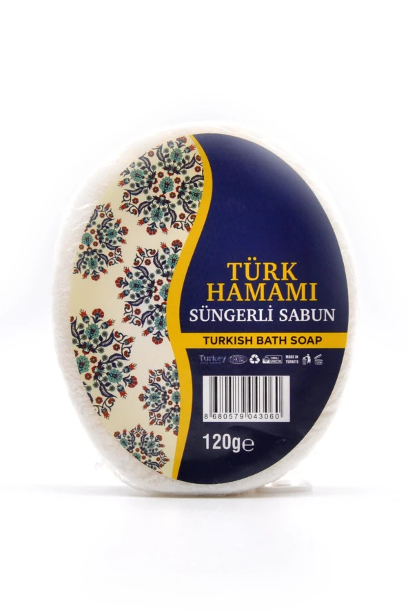 Türk Hamamı Süngerli Sabun Banyo Duş Sabunu 120 G ürün görseli 1