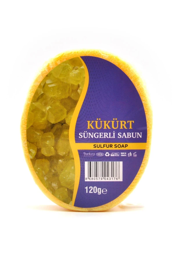 Kükürt Özlü Süngerli Sabun Banyo Duş Sabunu 120 G ürün görseli 1