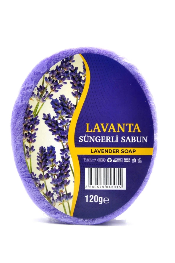 Lavanta Özlü Süngerli Sabun Banyo Duş Sabunu 120 G ürün görseli 1