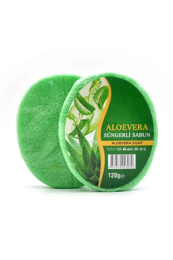 Aloevera Özlü Süngerli Sabun Banyo Duş Sabunu 120 G ürün görseli 1