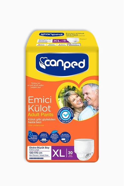 Canped Emici Külot Ekstra Büyük Boy XL 30'lu Hasta Bezi ürün görseli 1