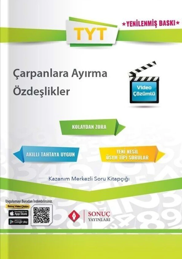 TYT Çarpanlara Ayırma Özdeşlikler Yenilenmiş Baskı Sonuç Yayınları ürün görseli 1