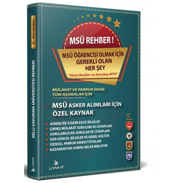 2024  MSÜ Rehber - 2024 Alımlarına Özel Hazırlık - Rütbeli Asker Olmak İçin Gerekli Olan Bilgiler ürün görseli 1
