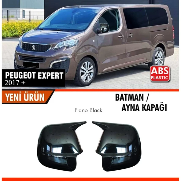Peugeot Expert Uyumlu Yarasa Batman Ayna Kapağı Piano Black ürün görseli 1