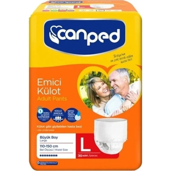 Canped Emici Külot Büyük Boy L 30'lu Hasta Bezi ürün görseli 1