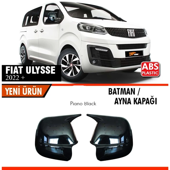 Fiat Ulysse Uyumlu Yarasa Batman Ayna Kapağı Piano Black ürün görseli 1