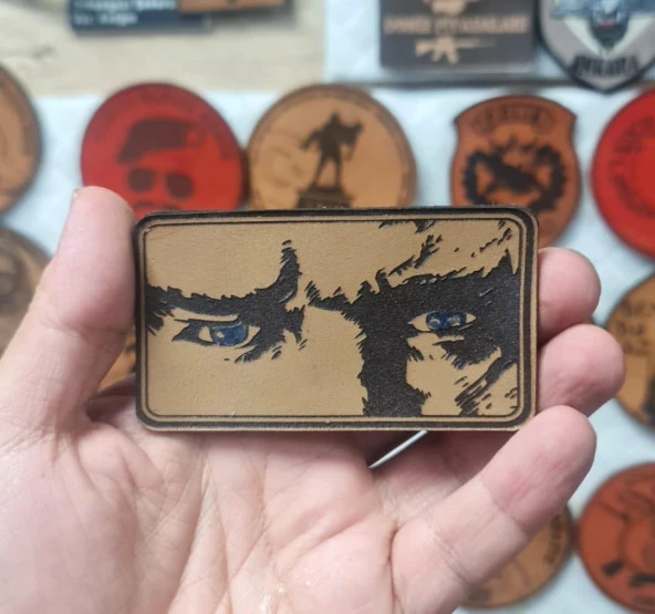 ATATÜRK Mavi Göz - Deri Peç - Arma - Leather Patch - Resim 2