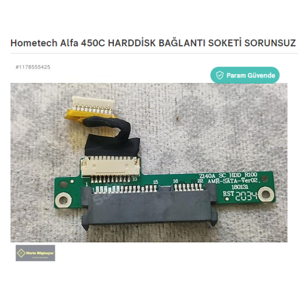 Hometech Alfa 450C HARDDİSK BAĞLANTI SOKETİ SORUNSUZ KABLOLU ürün görseli 1