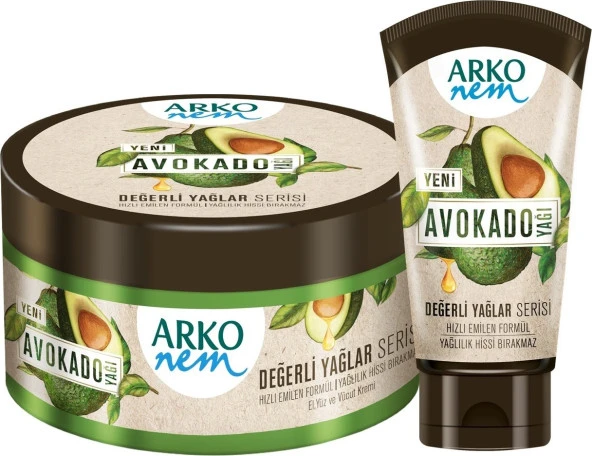 Arko Nem Değerli Yağlar Avokado Yağlı Nemlendirici Krem 250 ml & 60 ml ürün görseli 1