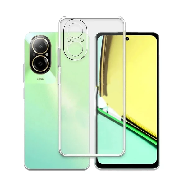 Realme 12 Lite Kılıf Kamera Korumalı Silikon Şeffaf Arka Kapak ürün görseli 1
