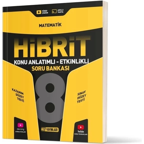 HIZ 8.SINIF MATEMATİK HİBRİT KONU ANLATIMLI ETKİNLİKLİ SORU BANKASI ürün görseli 1