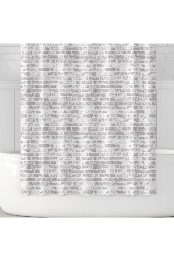 Prado The Wall Banyo Perdesi + Askı Hediyeli 180X200 - Resim 2