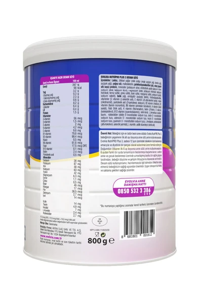Evolvia PLUS  3 Bebek Maması 800 gr - Resim 5