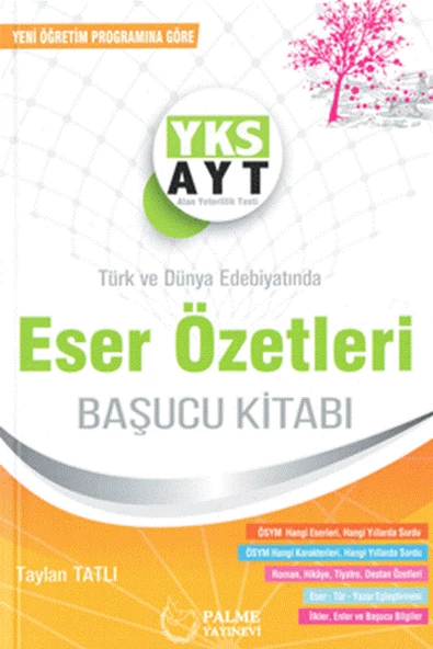 Palme Yayıncılık AYT Türk ve Dünya Edebiyatında Eser Özetleri Başucu Kitabı ürün görseli 1