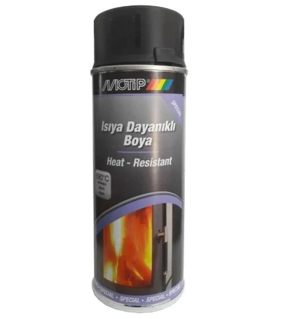 MOTİP ISIYA DAYANIKLI SİYAH SPREY BOYA 400ML ürün görseli 1