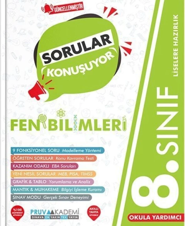 Pruva Akademi 8. Sınıf Fen Bilimleri Sorular Konuşuyor Soru Bankası ürün görseli 1