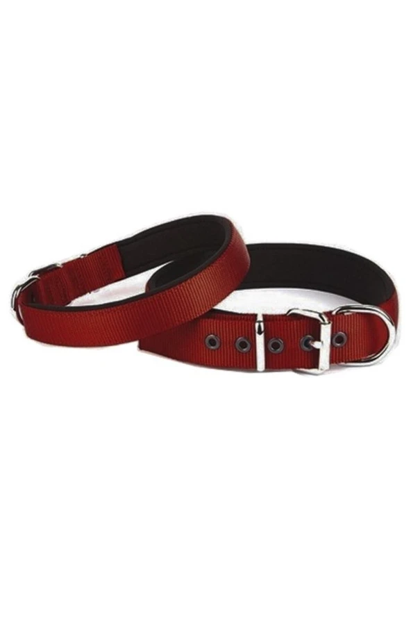 Doggie Konfor Dokuma Boyun Tasması S Beden Kırmızı 2x30-35 Cm ürün görseli 1