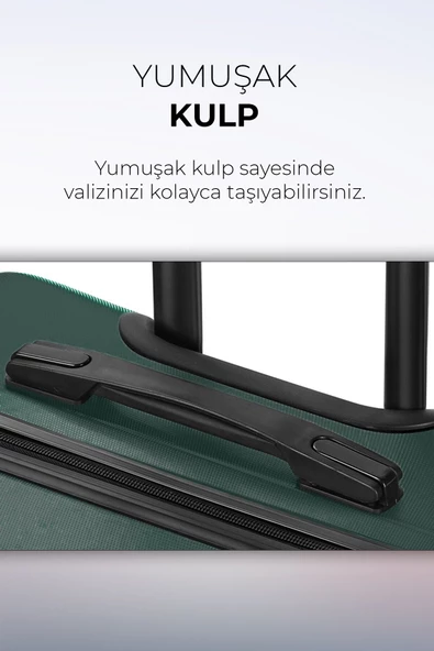 Polo&Sky Spring Haki Renk Kabin Boy Valiz  Bavul - Resim 4