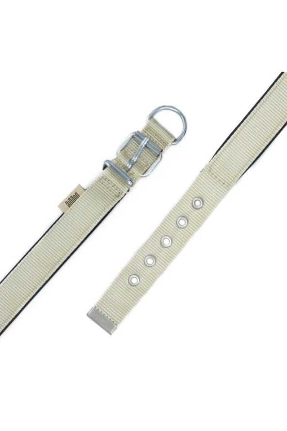 Doggie Comfort Yumuşak Dokuma Köpek Boyun Tasması M 2.5x37-45cm Haki ürün görseli 1
