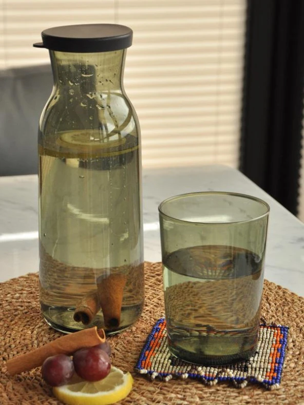 Sipahi Kapaklı Karaf Seti Yeşil 1250 Ml ürün görseli 1