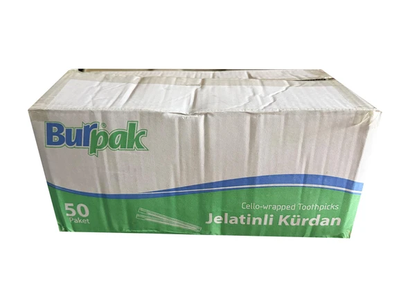 Burpak Jelatinli / Poşetli Ahşap Kürdan - 400 Adetlik 50 Paket ürün görseli 1
