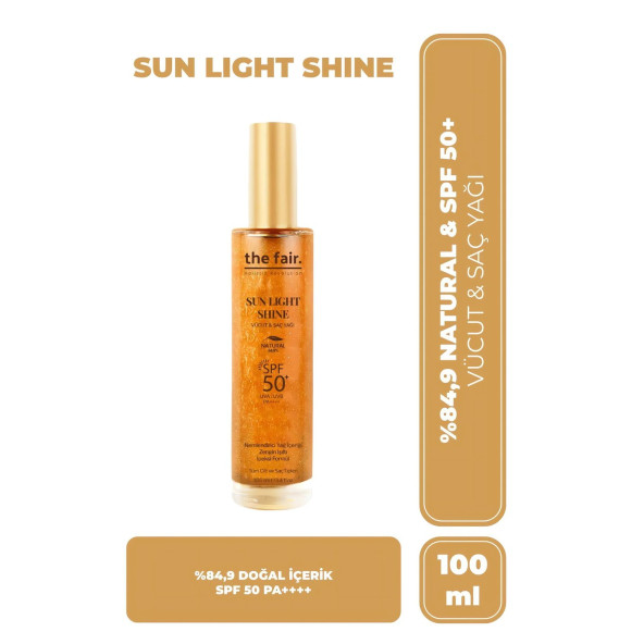 the fair. Sun Light Shine SFP 50+/PA++++  Vücut ve Saç Yağı 100 ml ürün görseli 1