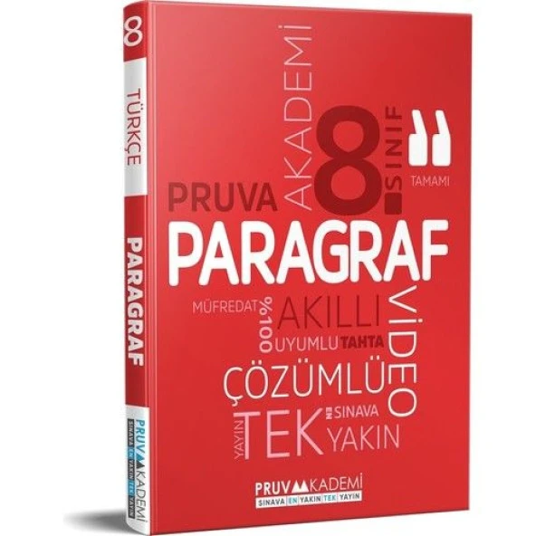 Pruva Akademi 8. Sınıf Paragraf Soru Bankası Video Çözümlü Pruva Akademi ürün görseli 1