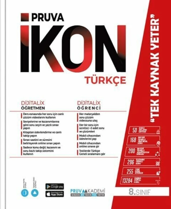 Pruva Akademi 8. Sınıf Türkçe İkon Konu Anlatımlı ürün görseli 1