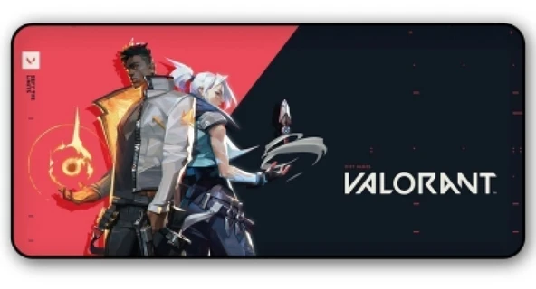KASIRGA VALORANT 1 RED OYUNCU MOUSE PAD 70x30 CM KAYMAZ DİKİŞLİ ürün görseli 1