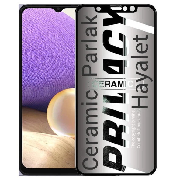 Samsung Galaxy A32 4G İle Uyumlu Hayalet Ekran Koruyucu Parlak Seramik ürün görseli 1