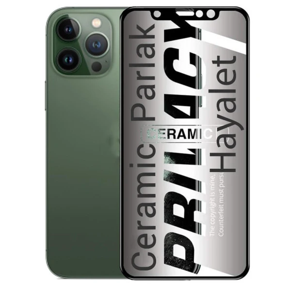 iPhone 13 Pro Hayalet Ekran Koruyucu Parlak Seramik ürün görseli 1