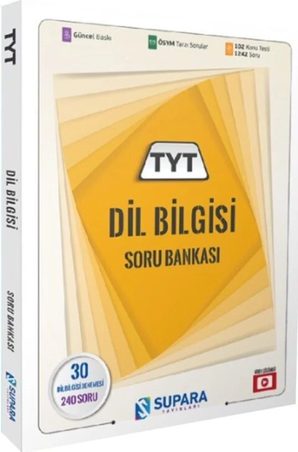 Supara TYT Dil Bilgisi Soru Bankası Supara Yayınları ürün görseli 1