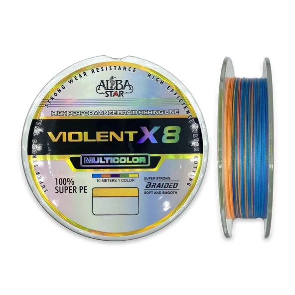 Albastar Violent 150 mt 8x Multicolor PE İp Misina ürün görseli 1