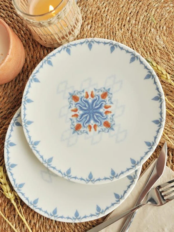 Sipahi Koza Porselen 2 li Pasta Tabağı 19 cm ürün görseli 1
