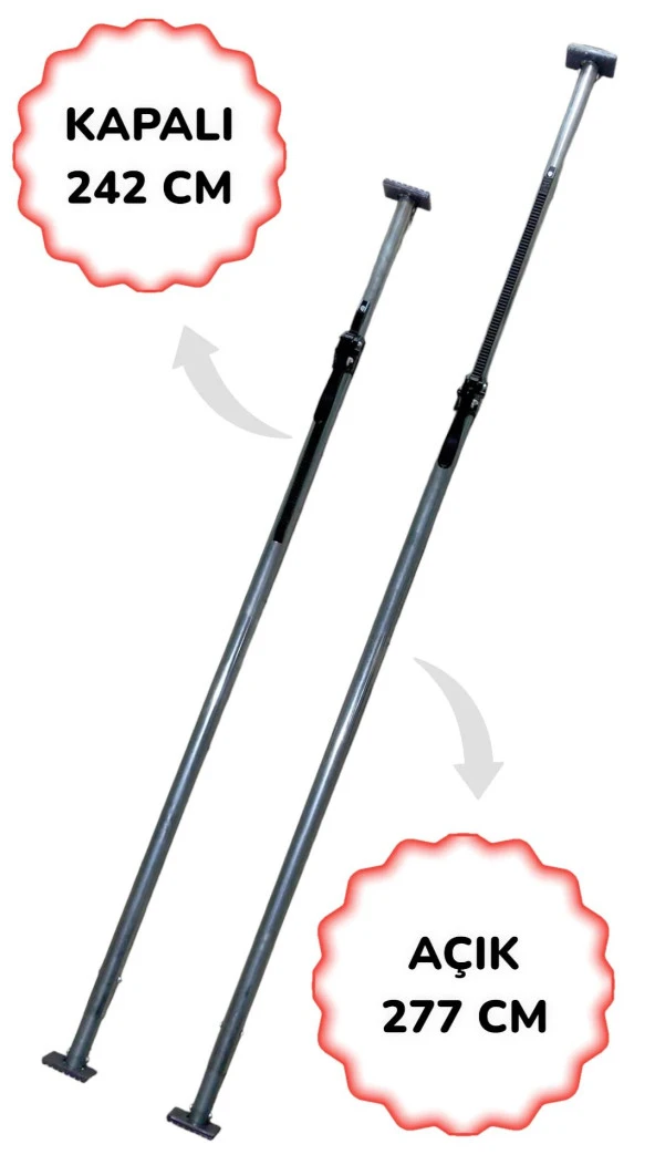 YÜK TUTUCU ŞTANGA (ALÜMİNYUM) 242 - 277 CM ürün görseli 1