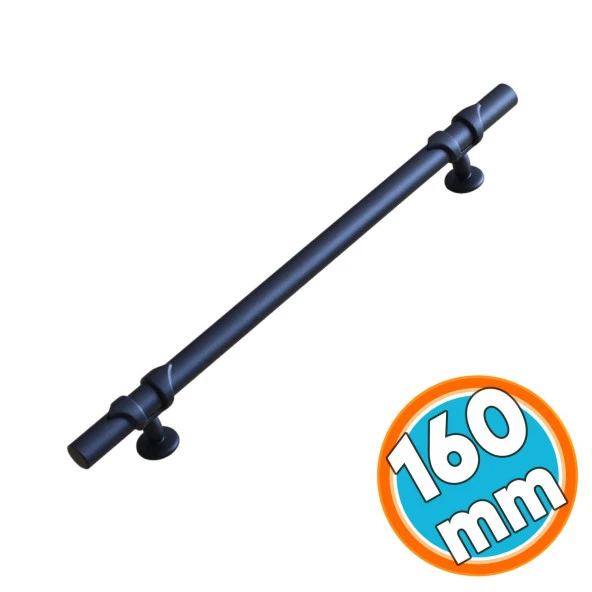 Metal Kulp 160 mm-16 cm Mobilya Çekmece Mutfak Dolabı Dolap Kulpları Kulbu Kulpu Siyah ürün görseli 1