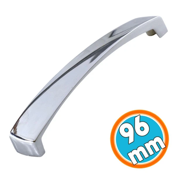 Mobilya Mutfak Dolabı Çekmece Dolap Kapak Kulpu Kulbu Krom 96 mm Metal Kulp ürün görseli 1
