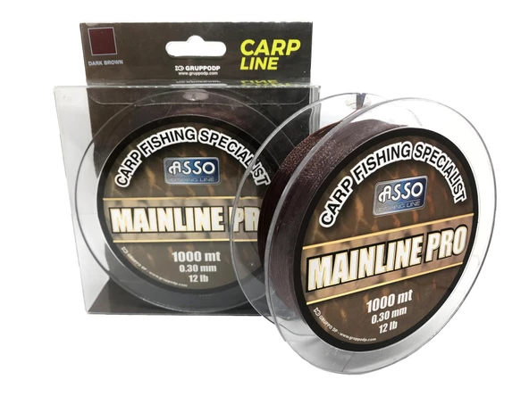 Asso Mainline Pro Special Carp Fishing Line 1.000mt Dark Brown Misina ürün görseli 1