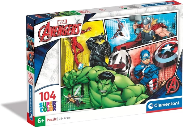 Clementoni 27284 Supercolor Puzzle Avengers, 104 Parça ürün görseli 1