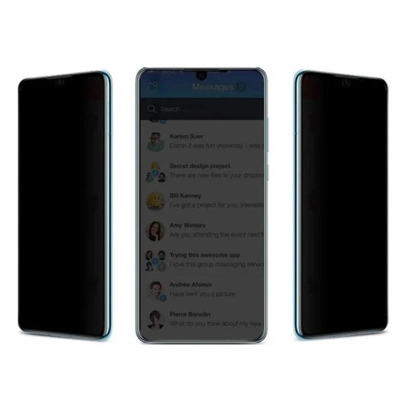 Samsung Galaxy S20 FE Uyumlu Hayalet Kırılmaz Cam Ekran Koruyucu Gizli Privacy ürün görseli 1