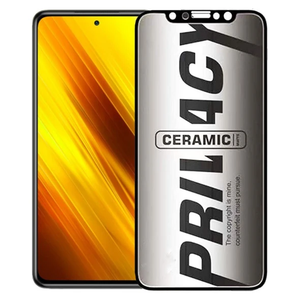 Poco X3 NFC İle Uyumlu Hayalet Ekran Koruyucu Mat Seramik Kırılmaz Cam ürün görseli 1