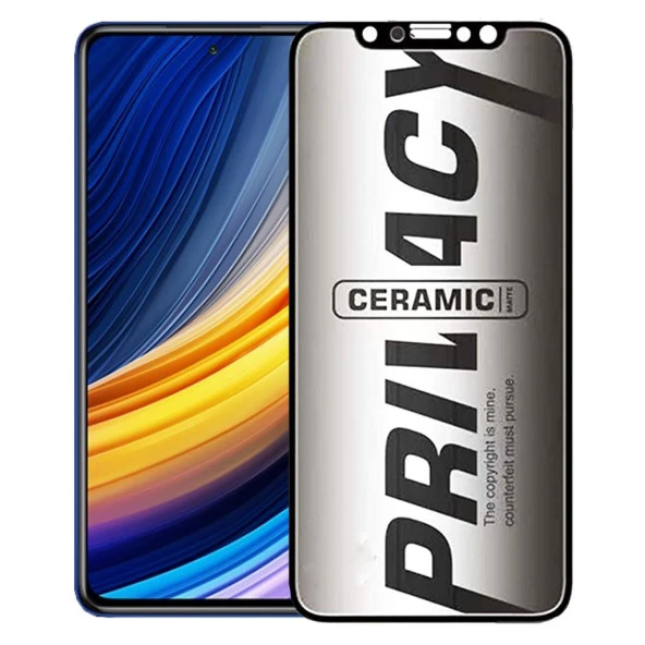 Poco X3 Pro Hayalet Ekran Koruyucu Mat Seramik Gizli Privacy ürün görseli 1